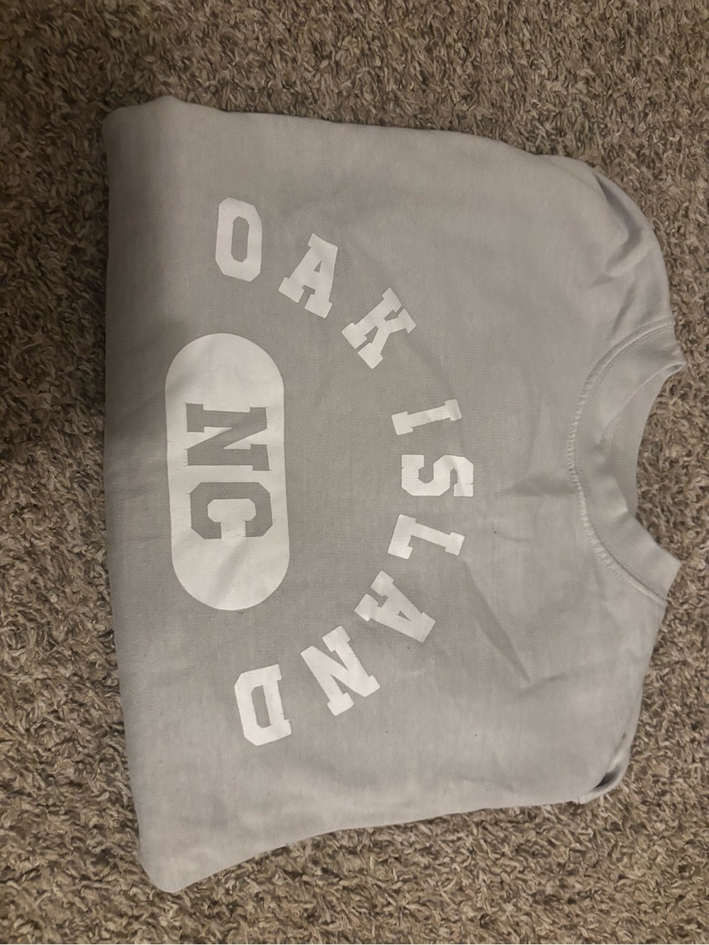 Gray Oak Island Graphic Sweatshirt